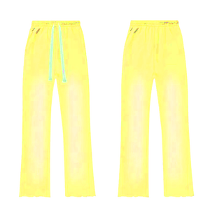 Pantalones de chándal lavados con ácido 100% algodón para hombre Pantalones lavados con piedra con estilo desteñido al sol - Product Image 2