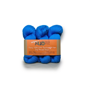 Fancy 100% <b>Linen</b> Sportweight <b>Yarn</b> 2 Ply Peacock Blue 300m 100g Wet Spun Flax Knitting Crochet Wholesale India - Product Image 2