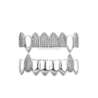 2024 à la mode personnalisé diamant Grillz Hip Hop 18k plaqué or glacé Moissanite diamant Grillz pour les dents