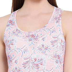 Camiseta sin mangas con estampado floral pastel para mujer 2026, ajuste ceñido, informal, para verano, ideal para capas, yoga y uso diario - Product Image 4