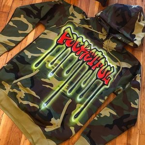 Conjunto de Sudadera con Capucha Rockstar Mouth, Estampado Blanco con Efecto de Goteo, Unisex, Oversize, Felpa Francesa, Ropa Casual de Invierno, Doble Cremallera - Product Image 3
