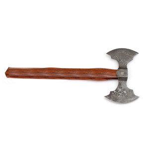 Damascus Steel Double Head <b>Axe</b> Handmade Pattern Steel Tool Designed For Utility Camping And Outdoor Lifestyle - Product Image 5