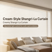 Store enrouleur motorisé télécommandé Shangri-La à filtration de lumière, option occultante pour appartement
