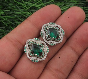 Pendientes de Plata de Ley 925 con Lazo, Bañados en Plata, con Cuentas de Lazo Delicadas, Brillantes, con Circonitas Cúbicas, Lujosos, Románticos, Estilo Coquette, para Boda - Product Image 1