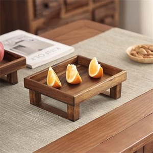 Plateau de service en bois artisanal à quatre compartiments, polyvalent, pour fruits secs, plateau décoratif tendance pour la table - Product Image 2