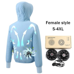 Unisex <b>Cooling</b> Quilted <b>Jacket</b> Sun Protection Canvas Zipper Summer Workwear - Product Image 6