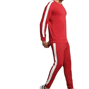 Conjunto deportivo informal para hombre, conjunto deportivo a juego de algodón, camisa de manga larga y pantalones deportivos para hombre, informal, de verano - Product Image 3