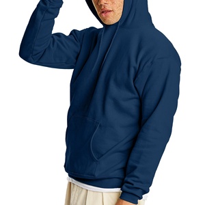 100% coton lourd basique coton mélangé brodé pull à capuche pour hommes impression personnalisée surdimensionné sweats unis - Product Image 3