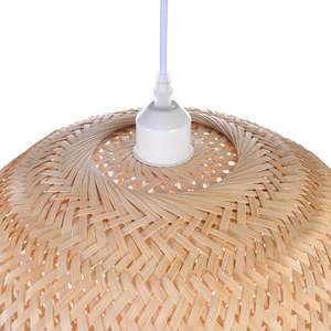 จี้เพดานทันสมัยหรูหราพร้อมเฉดสีไม้ไผ่ธรรมชาติทอด้วยมือสำหรับห้องนั่งเล่นโรงแรมร้านอาหาร - Product Image 5