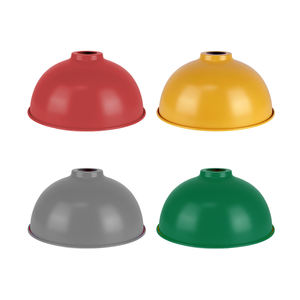 Abat-jour en porcelaine rétro industriel personnalisé NEXHUB de 8 à 18 pouces, émail vintage, métal antique, imitation étain, artisanat de fonderie - Product Image 2