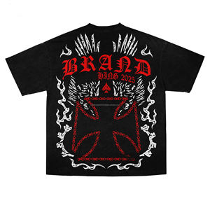 Camiseta Oversize Vintage de Algodón 100% de 230 g/m² con Lavado Pesado, Transpirable, de Manga Corta, para Hombre y Mujer, Estilo Urbano, Tejido Jersey - Product Image 2