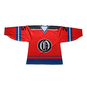 Maillots de hockey sur glace personnalisés par sublimation, 100 % polyester respirant, coupe ample, maillot d'équipe sublimé, vêtements de sport unisexes - Product Image 3