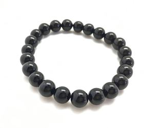 Pulsera de Turmalina Negra al por Mayor con Cuentas Talladas de 8mm, Cristal de Grado Premium, Duradera, Estilo Amuleto, Regalo de Sanación y Souvenir - Product Image 3