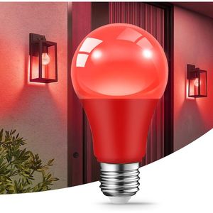 Paquete de 2 bombillas de luz roja y verde con base E26 de 9 W (equivalente a 60 W), iluminación para fiestas, bodas, porche, decoración del hogar, 2 unidades - Product Image 4