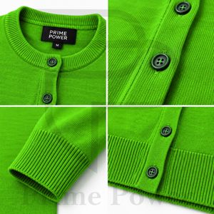 เสื้อสเวตเตอร์ผู้หญิงสีเขียวล้วน แขนยาว คอวี ทรงพอดีตัว ผ้าถักอะคริลิก คุณภาพดีจากซัพพลายเออร์ชั้นนำ - Product Image 3
