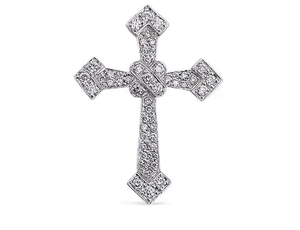 Pendentif pour homme plaqué argent, style punk, serti de diamants naturels taille brillant ronde, certifié IGI, pour rappeur - Product Image 2