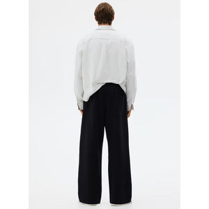 Pantalon large pour homme 100% coton, coupe ample, épais, décontracté, streetwear, sport, personnalisable OEM - Product Image 3