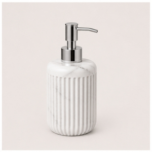 Distributeur de savon en marbre blanc naturel de luxe, flacon à savon pour les mains avec pompe, pour hôtels et décoration de salle de bain design, en solde - Product Image 5