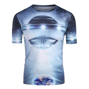 T-shirt unisexe en sublimation, vêtements décontractés d'été, vente en gros, t-shirt en polyester en sublimation, impression personnalisée de t-shirts - Product Image 1