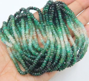 ลูกปัดอัญมณีสีเขียวมรกตแบบเหลี่ยมเพชรพลอยธรรมชาติ - Product Image 5