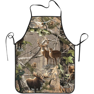 Realtree <b>Bib</b> <b>Apron</b> With Wildlife Print 28.3in x 20.4in Machine Washable For Cooking Daily Use Woven Textile - Product Image 6