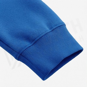 Ensemble de survêtement unisexe bleu à capuche, couleur unie, sweat-shirt et pantalon long avec cordon de serrage et poches latérales - Product Image 6
