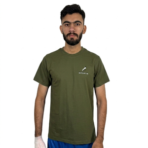 Camiseta de algodón 100% de calidad de marca para hombre, camisetas con cuello redondo y diseño a la moda, camisetas ajustadas de color liso, camisetas de manga corta para hombre - Product Image 1