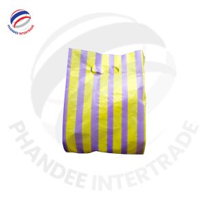 Sacs à provisions en plastique HDPE à rayures personnalisables, emballage durable pour magasin de vêtements découpé dans un emballage coloré pour supermarché - Product Image 4