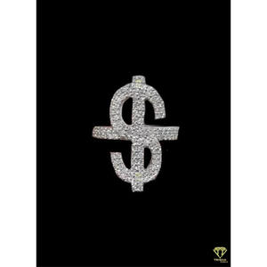 Moissanite Diamond Dollar Sign <b>Ring</b> for <b>Men</b> Iced Out Money Symbol Statement <b>Ring</b> Luxury Hip Hop Bling Micro Pave Sterling <b>Silver</b> - Product Image 4