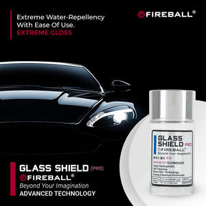 Fireball Ceramic Glass Shield Pro 50ml Revêtement de verre hydrophobe avancé Fort effet de goutte d'eau Durabilité 1 an - Product Image 4