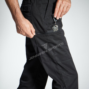 New Tactical Cargo Men Outdoor 100% Cotton Canvas Fabric <b>Elastic</b> Hiking Hunting <b>Trousers</b> Casual Multi Pocket Pants Male <b>Work</b> - Product Image 2