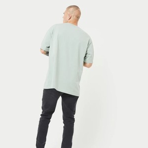 เสื้อยืดแฟชั่นล่าสุด สีพื้น สำหรับผู้ชาย ขายส่ง รับผลิตตามแบบ OEM แห้งเร็ว ทรงหลวม เสื้อยืดออกกำลังกายสำหรับผู้ชาย - Product Image 4