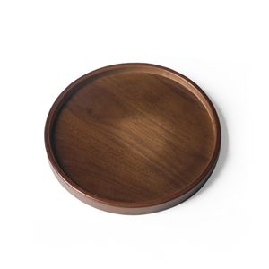 Bandeja Redonda de Madera de Estilo Minimalista, Moderna, de Madera Maciza, para Servir Comida y Té, para Cocina, Hogar, Hotel, Proveedor Mayorista Indio - Product Image 1