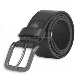 Cinturón informal de cuero de moda para hombre de alta calidad con hebilla de latón con Pin de aleación Logotipo personalizado y cinturón de vestir de cuero genuino de color - Product Image 2