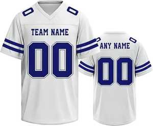 Camiseta de Fútbol Americana Personalizada 100% Multicolor, Unisex, Patrón de Uso Regular, Camiseta de Equipo de Fútbol de Club Estadounidense - Product Image 2