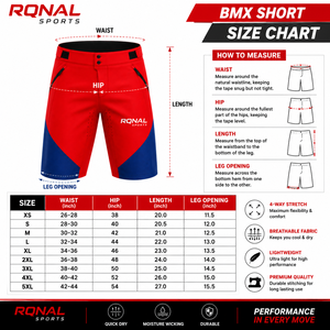 Rqnal กางเกงขาสั้นขี่จักรยานสำหรับผู้ชายสีแดงสีน้ำเงิน, แห้งเร็วสไตล์พอดีตัวยาวสั้นขนาดผู้ใหญ่ - Product Image 6