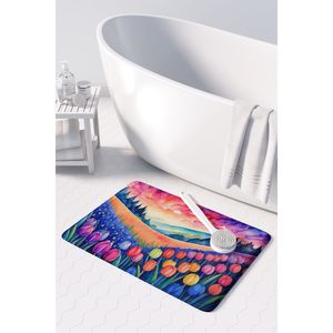 พรมเมโมรี่โฟมรองในห้องครัวดีไซน์ผักตบชวาสามารถซักได้กันความเหนื่อยล้าพรมปูในห้องน้ำหรือห้องครัวได้สีหน่วยความจำเบาะรองนั่งสบาย - Product Image 3