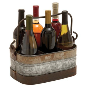 Cubetas de vino creativas de metal galvanizado, enfriador de bebidas, cubo de hielo ovalado grande con soporte para cerveza, champán y fiestas - Product Image 5