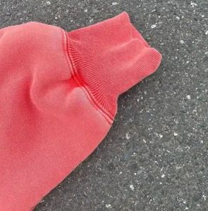 Pantalon de survêtement évasé et sweat à capuche oversize 100 % coton, personnalisés par le fabricant, effet vieilli, délavé soleil, zippé, haute qualité - Product Image 4