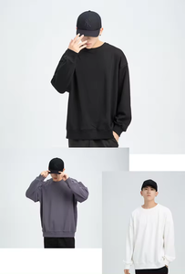 Suéter de Algodón con Bordado Personalizado 2026, Suéter Liso Personalizado para Hombre, Cuello Redondo, Estampado, Talla Grande, Camiseta para Hombre - Product Image 5