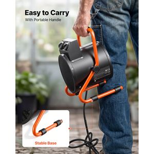 1500W Electric Greenhouse <b>Heater</b> with Fan IPX4 Protection 25 Adjustable Angle US/UK/AU <b>Plug</b> - Product Image 6
