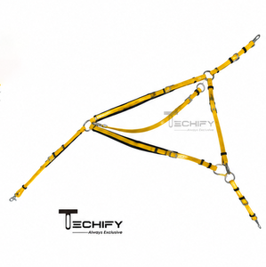 Harnais d'entraînement pour chevaux en PVC jaune personnalisé, équipement équestre réglable avec garnitures noires et boucles métalliques pour l'équitation - Product Image 5