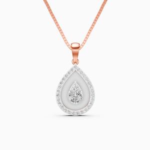 Pendentif Twinkle Drop en diamant cultivé en laboratoire avec 0,55 carat de diamants et pierres précieuses en or jaune 9 carats, or blanc, or rose - Product Image 1