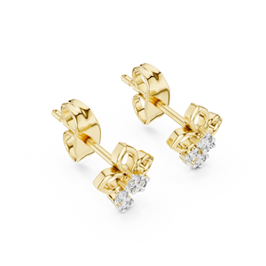 Juego de anillos con diamantes cultivados en laboratorio BLOSSAM DIAMOND DROP, engastados en oro amarillo macizo de 18 quilates, para compromiso, boda, fiesta, regalo de San Valentín, uso diario. - Product Image 2