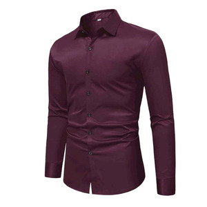 Camisa de Vestir para Hombre de Alta Calidad, Precio al por Mayor, Ligera, Antiarrugas, Transpirable, con Diseño Perfecto - Product Image 1