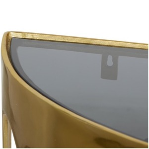 Modern Coffee <b>Table</b> With Drip Design <b>Mirrored</b> Glass Top Contemporary Living Room Furniture 36.25x32.25 Inches - Product Image 4
