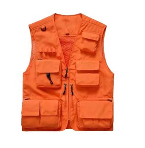 Gilet multifonctionnel décontracté pour hommes Gilet de pêche en plein air de grande taille avec plusieurs poches pour la randonnée Gilet décontracté de grande taille - Product Image 2