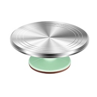 Support à gâteau rotatif en aluminium de 12 pouces, plateau tournant pour gâteau, fournitures de décoration de gâteaux et de cupcakes