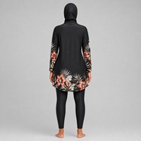 Ensemble de burkini modeste de marque pour femmes arabes musulmanes, grande taille, avec imprimé frontal, séchage rapide, imperméable et anti-plis