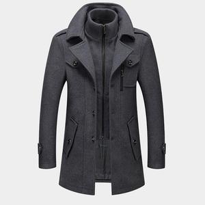 <b>Mens</b> Reversible Wool Blend Winter <b>Coat</b> Stand Collar <b>Waterproof</b> Warm <b>Long</b> Jacket Custom Size Streetwear - Product Image 4
